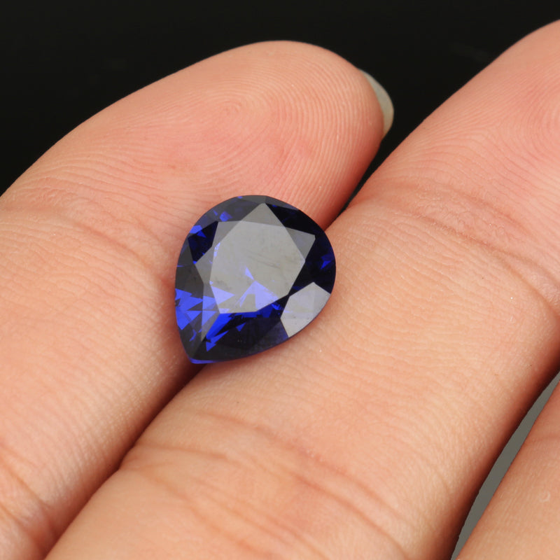 9x11mm Blue Gemstones Diamond Artificial Sapphire Jewelry DIY Making Loose Gemstone Decoration