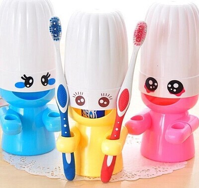 Cartoon Sleepwalking Doll Wash Set Toothbrush Rack Hooks Mouthwash Cup Set Holder Bathroom Set Acces