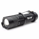 3Pcs Black Color MECO Q5 500LM Multicolor Zoomable Mini LED Flashlight 14500/AA