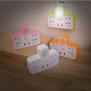 Small Converter Dual USB Port Wireless High Temperature Flame Retardant Socket with Night Lamp Switch