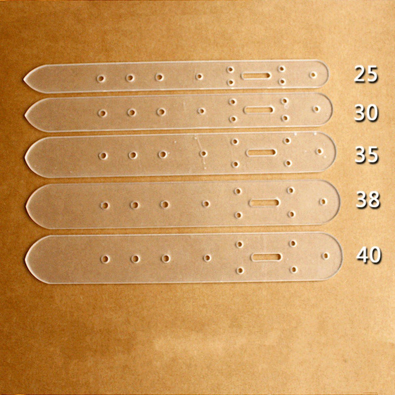 5 pcs Practical Head Buckle Belt Leather Craft Tool Acrylic Boletus End Models Stencil Set