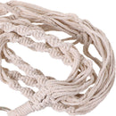 4 Legs Handmade Crude Cotton Flower Pot Decorations Hanging Basket Plant Hanger Rope with Iron Coils