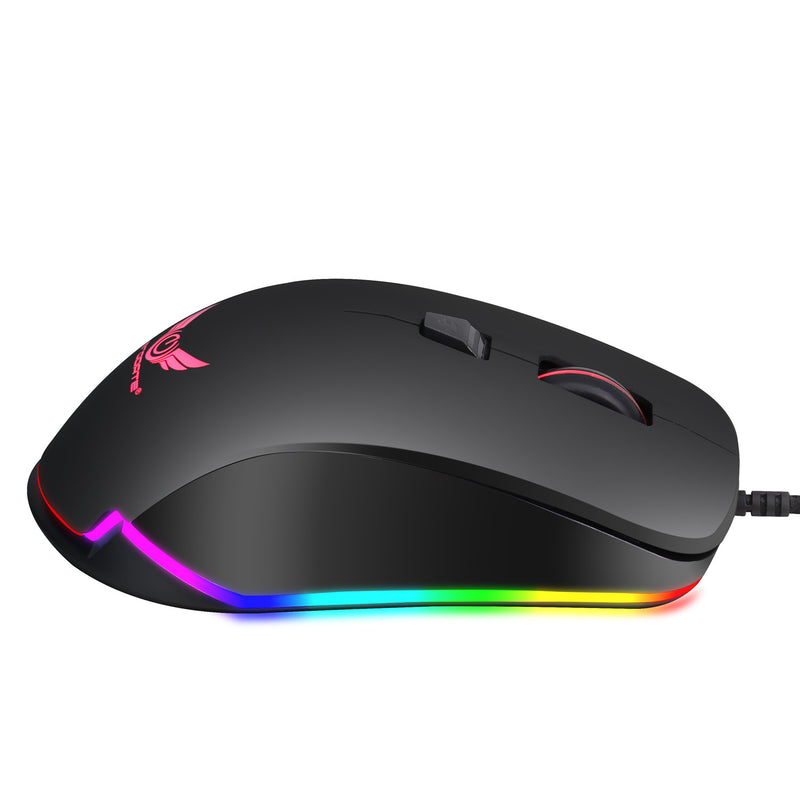 Zerodate S600 4800DPI 6 Buttons Gaming Mouse RGB Backlit USB Wired Mouse Optical  Mice For Game