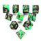 10 Pcs Night Elf Green RPG Polyhedral Dice Sets with Pouches
