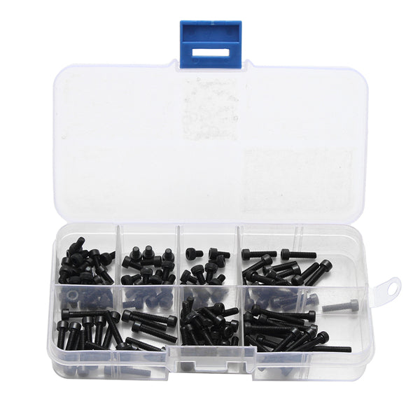 Suleve M3CH5 M3 Carbon Steel Allen Bolt 5-20mm Hex Socket Cap Screw Metric Assortment Kit 120pcs