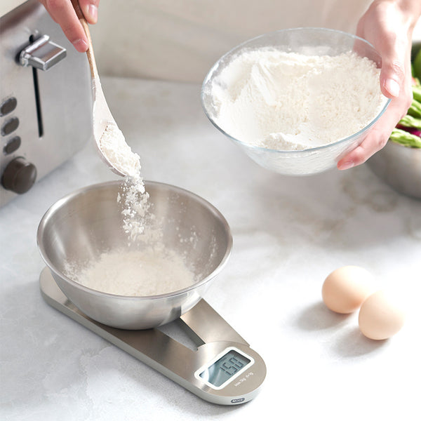 Foldable Stainless Steel Digital Kitchen Scale 1g/5kg Electronic Measuring Spoon for Kitchen Food Scale Baking Tools