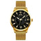 SKMEI 9166 Business Gold Stainless Steel Strap Date Display Waterproof Men Watch Quartz Watch