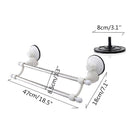 Bathroom Double Deck Towel Rack Clothes Storage Holder With Suction Cup