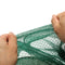 Folding Round Metal Frame Nylon Mesh Crab Fish Fishing Landing Net-Green Fishing Net