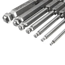 Broppe 7pcs 2/2.5/3/4/5/6/8mm 65mm Magnetic Ball Screwdriver Bits 1/4 Inch Hex Shank Screwdriver Bit