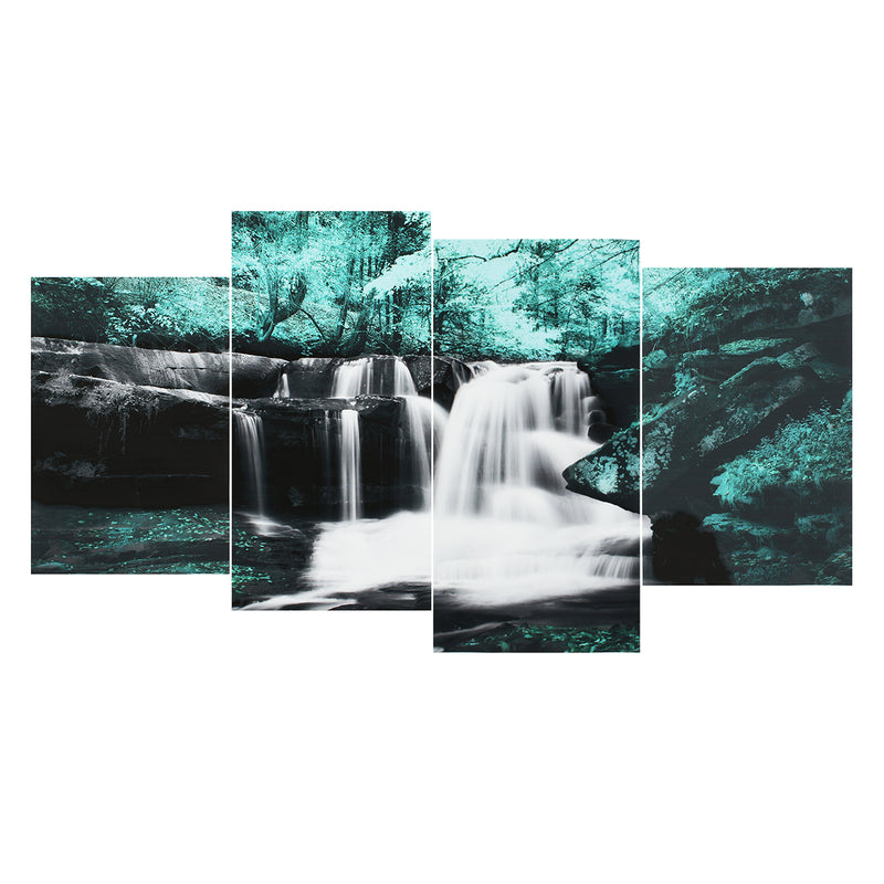 4PCS Forest Falls Wall Paintings Home Modern Art Nature Unframed Picture Decor