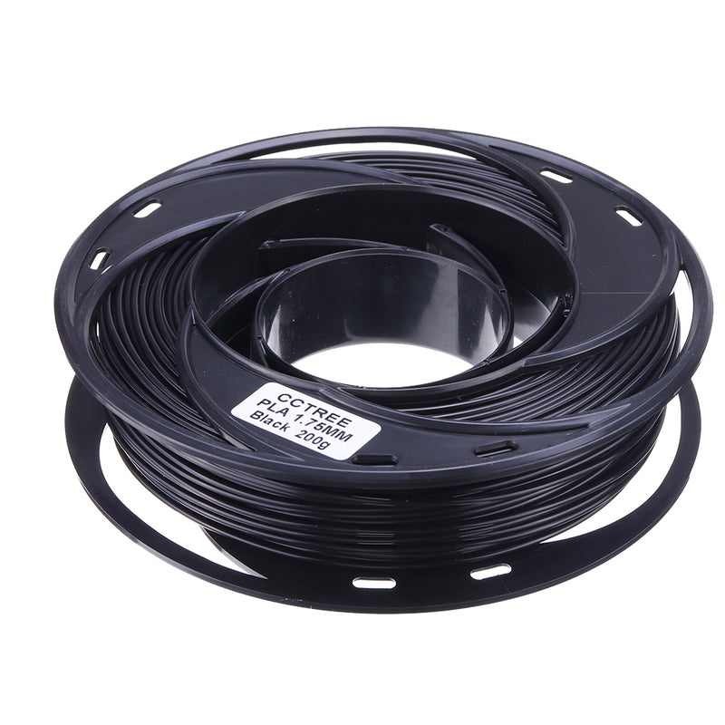 CCTREE Black+Cyan+Gray+Transparent Set 200g/Roll 1.75mm ST-PLA Filament for 3D Printer