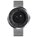 SKMEI 9174 Creative Small Triangle Display Fashion Black Steel Men Watch Quartz Watch