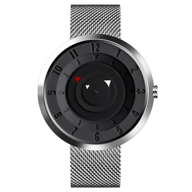 SKMEI 9174 Creative Small Triangle Display Fashion Black Steel Men Watch Quartz Watch