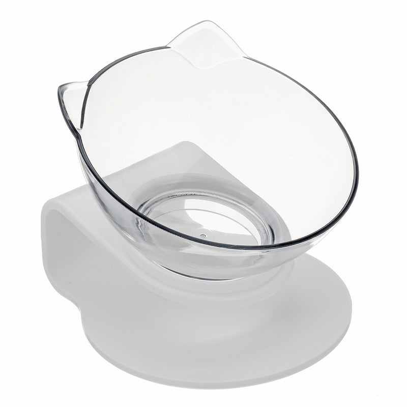 1/2 PCS Bowl Oblique Mouth Double Bowl Drinking Food Bowl Neck-protection Pet Bowl