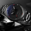 BREAK T25 Photography Themed Wrist Watch Stainless Steel Strap Quartz Watch