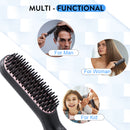 3 in 1 Men & Women Beard Straightening Comb Electric Ceramic Ionic Fast Heating Brush Portable Travel Hair Styling Comb