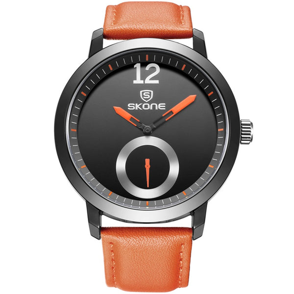 SKONE 5015 Men Women Quartz Watches Water Resistant Leather Business Leisure Wrist Watch