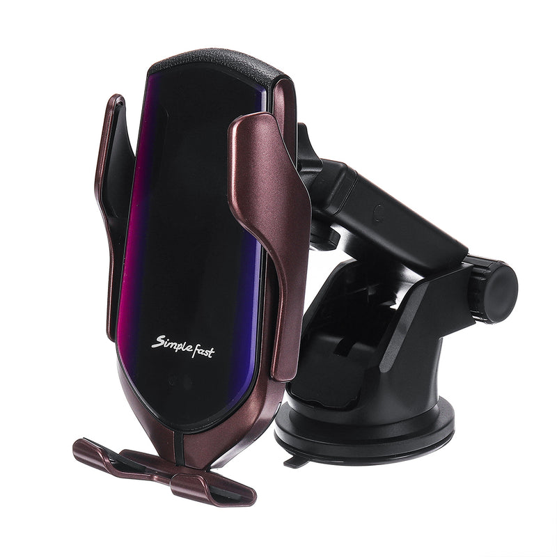 Metal Glass 10w Qi Wireless Charger Infrared Sensor Air Vent Dashboard Car Phone Holder For 4.0-6.5 Inch Smart Phone iPhone 11 Samsung Note 10