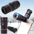 8X HD360 Camera Lens with Clip Zoom Telescope for Samsung S8 Xiaomi 6 iPhone 7
