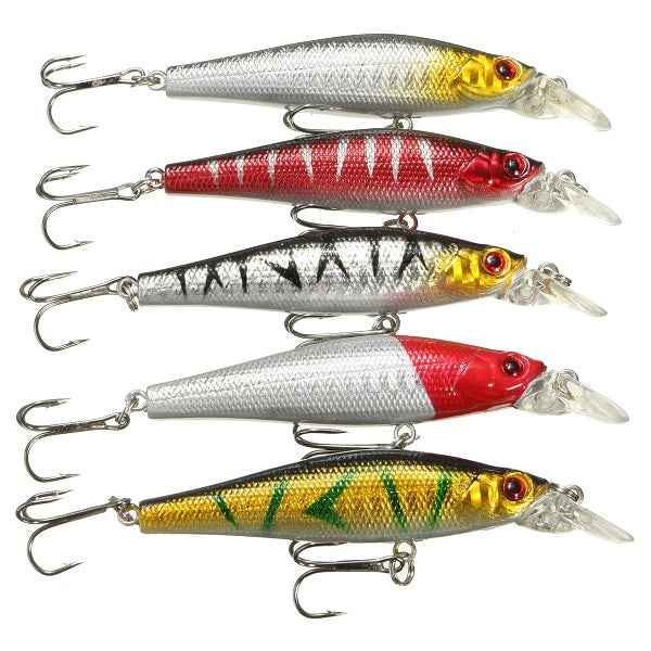 Minnow 5pcs/Lots Fishing Lures Bass Crankbaits Hooks Tackle Crank Baits 8cm/9g