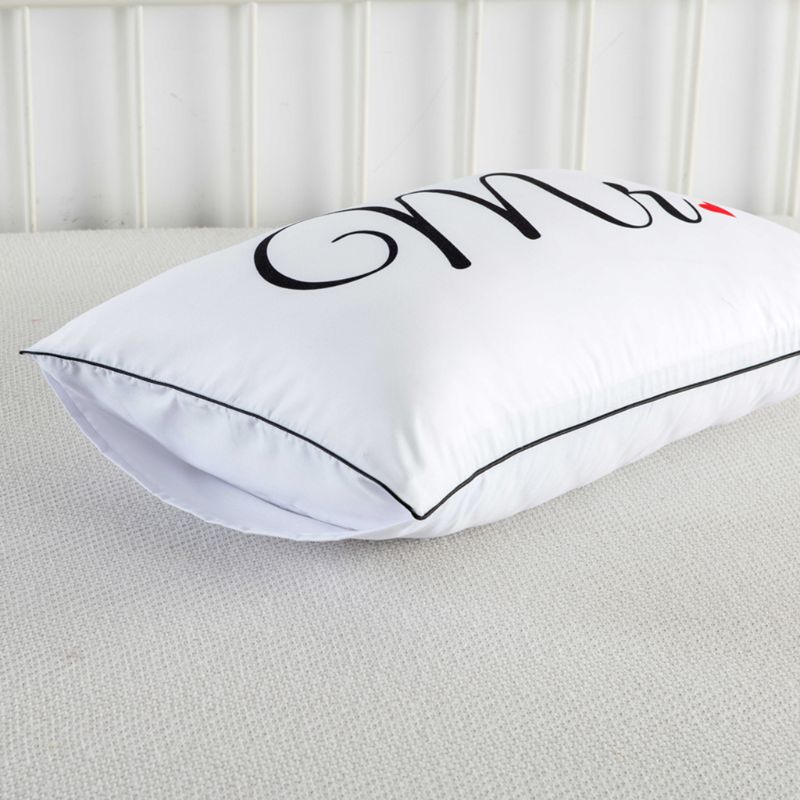 Bedding Pillowcase White Pillowcase For Couple Polyester-Cotton Pillow Case