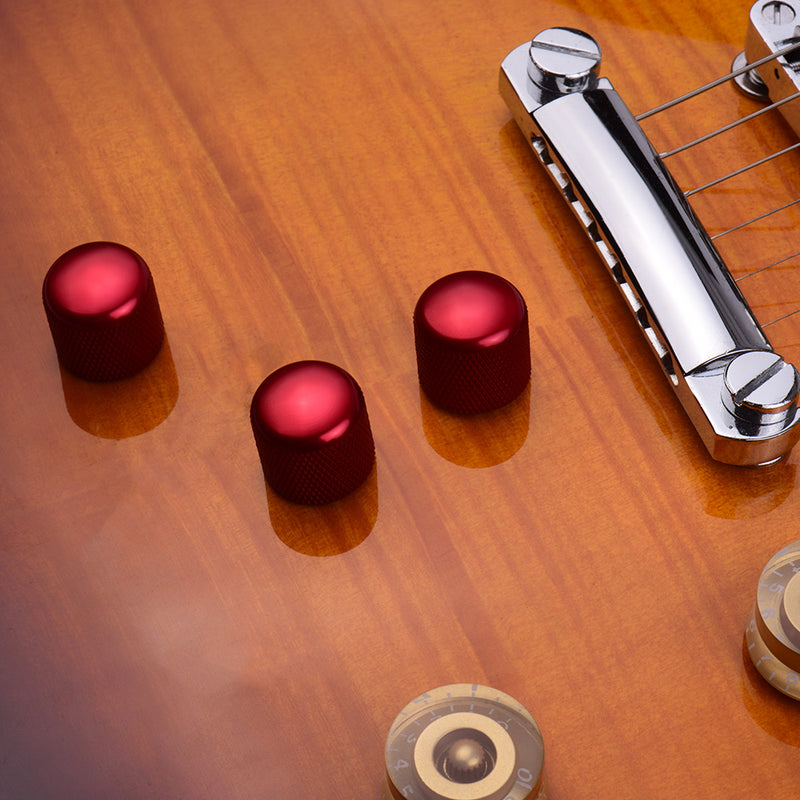3PCS Electric Guitar Bass Replacement Parts Tone Volume Control Knobs Cap Guitar Parts