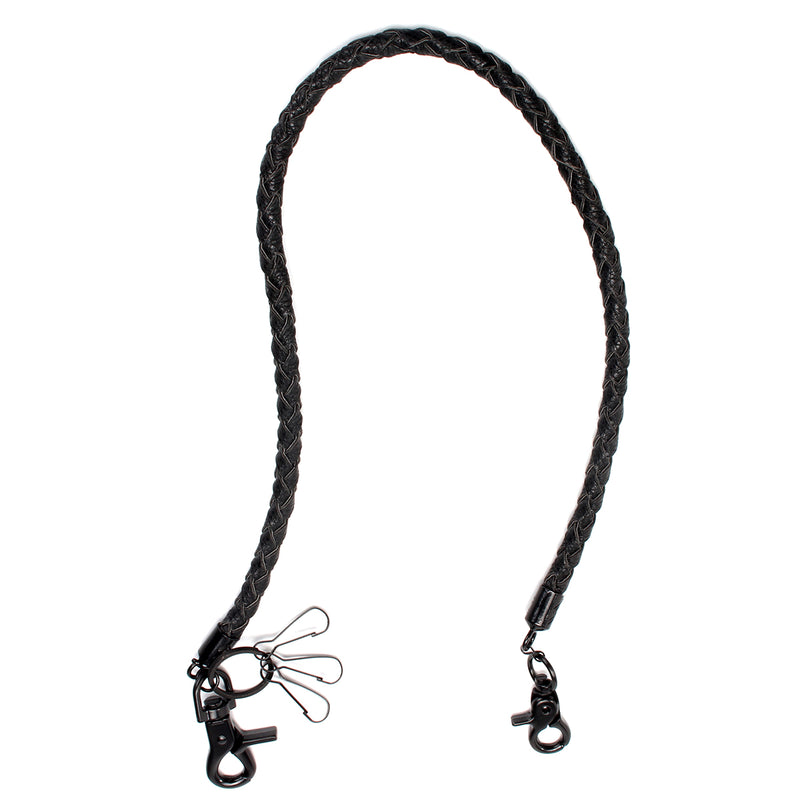 Punk PU Leather Biker Keychain Key Jeans Wallet Belt Chain Hip-hop Clasp Keyring