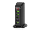Bakeey 5 Ports Multi EU Plug USB Charger HUB LED Display USB Charging Station Dock