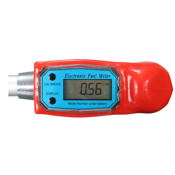 Auto Motorcycle Electronic Fuel Flow Meter Gasoline Petrol Oil Delivery Tool 1 inch Nozzle Dispenser