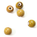 Retro Style 5Pcs 10mm Flower Glaze Beads Round DIY Spacer Loose Beads