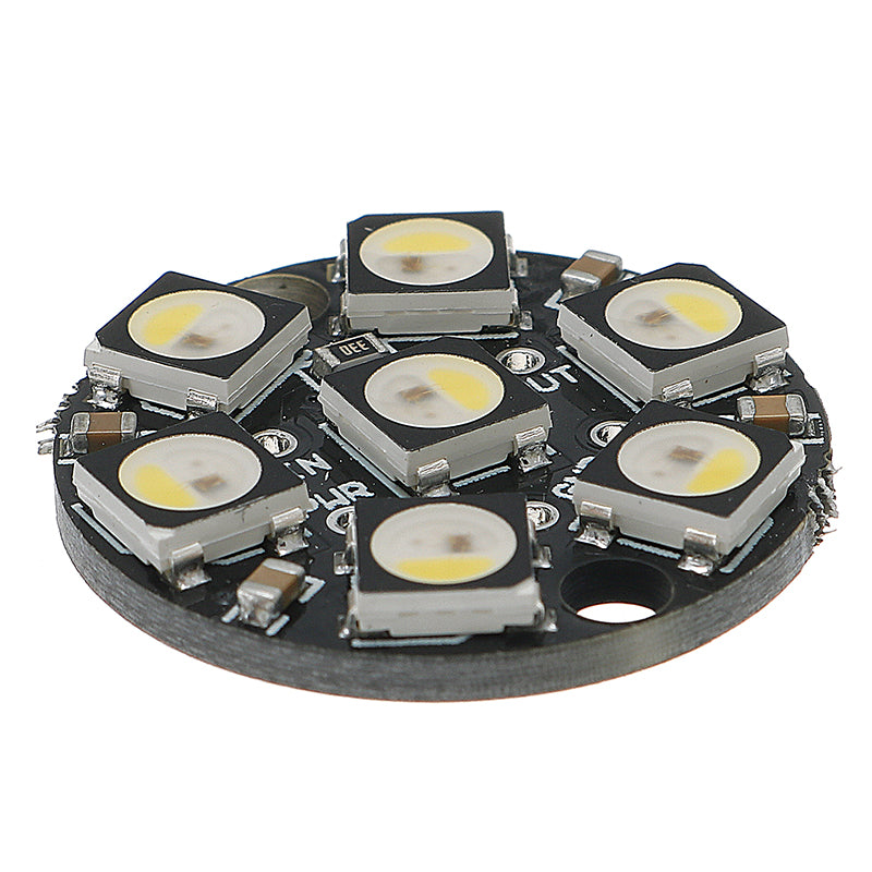 Round 7x 5050 RGBW Cool White LED 6000K With Integrated Drivers Module Board