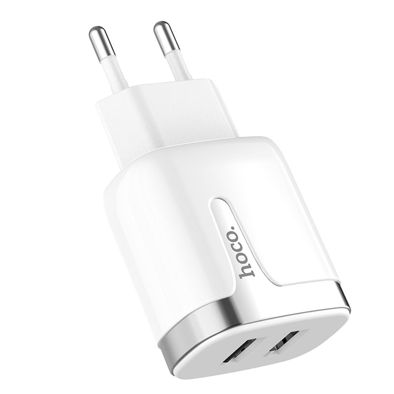 HOCO 2.1A Dual Ports Fast Charging EU USB Charger Adapter For iPhone X XS iPad Pocophone F1 Oneplus 7 HUAWEI XIAOMI MI9 S10 S10+