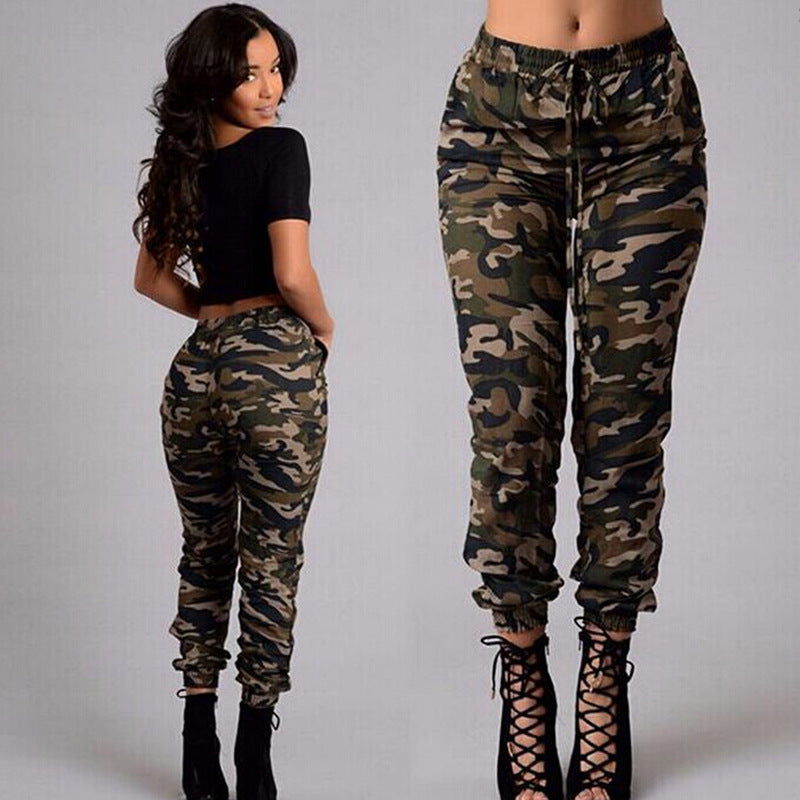 Women Camouflage Joggers Pants Sweatpants Loose Harem Drawstring Pants