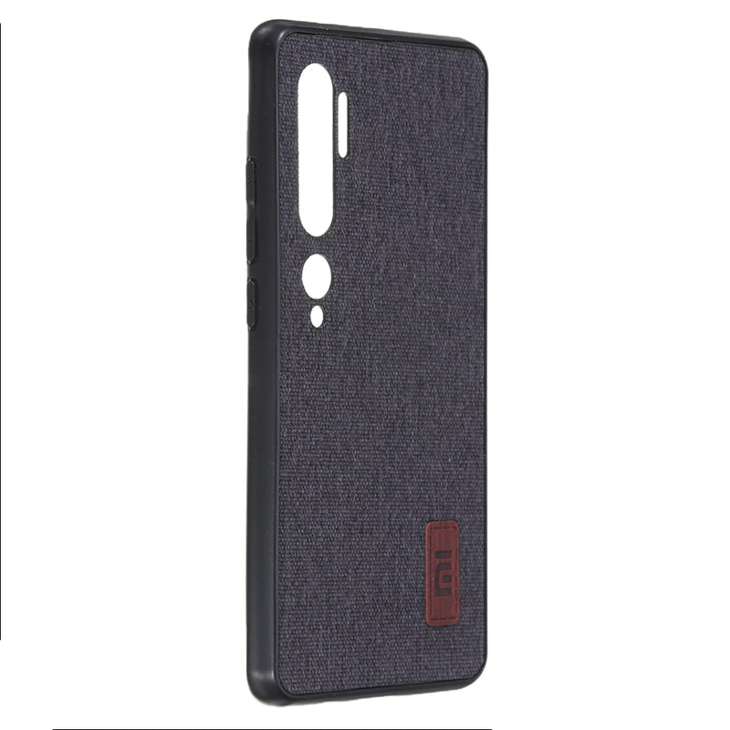 Bakeey Luxury Fabric Splice Soft Silicone Edge Shockproof Protective Case For Xiaomi Mi Note 10 / Mi Note 10 PRO/ Xiaomi Mi CC9 pro