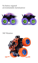 Classic Pull Back Big Foot Wheel Drive Car 9cm Rotatable Friction Power Shockproof Inertial Blocks Toys