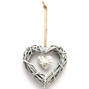 Mrosaa Heart Rattan Wicker Hanging Sepak Takraw Wedding Rattan Decor Home Party Hanging Decorations for Valentine's Love