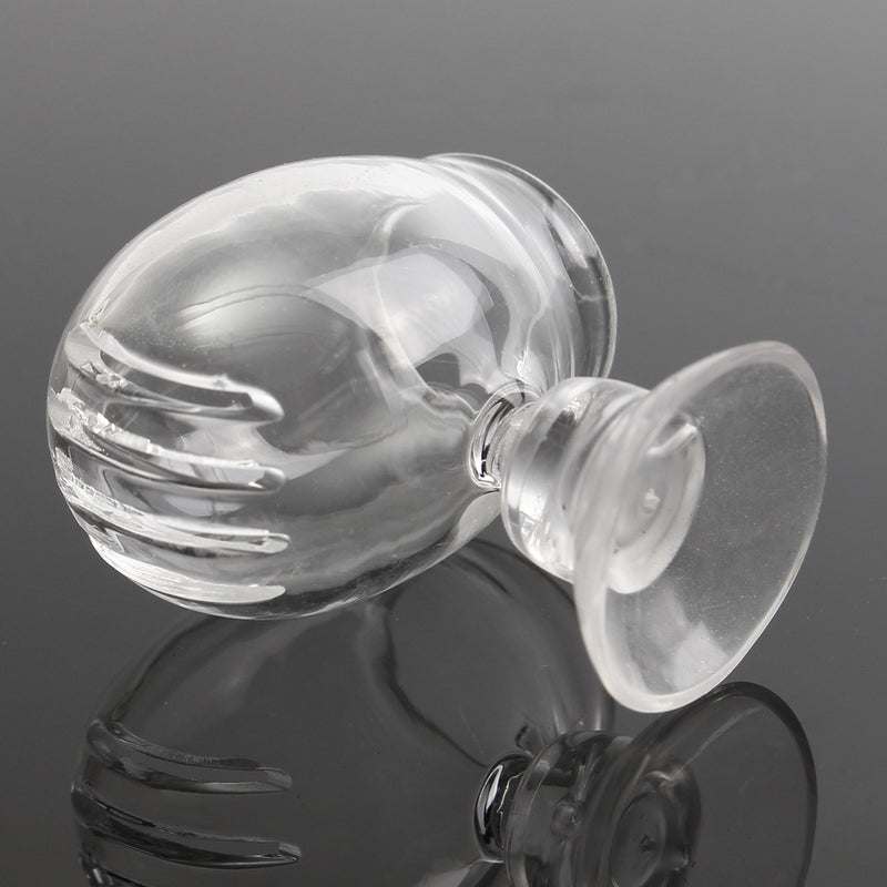 Aquarium Fish Tank Aquatic Plant Clear Glass Cup Holder + Sucker