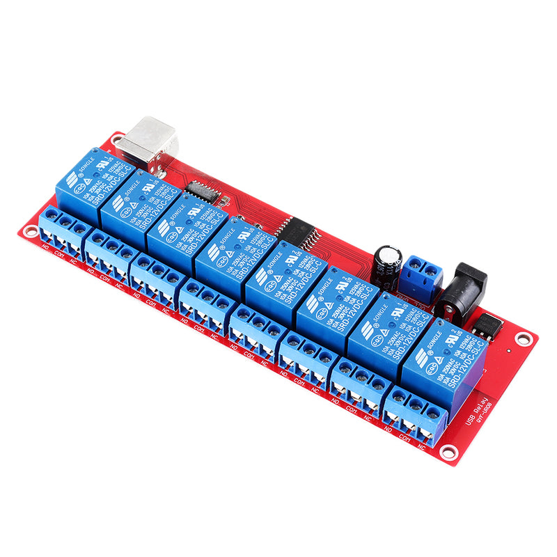 8 Channel 12V HID Driverless USB Relay USB Control Switch Computer Control Switch PC Intelligent Control Relay Module