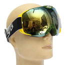 Motorcycle UV Spherical Dual Lens Snowboard Ski Goggles Glasses Yellow Green