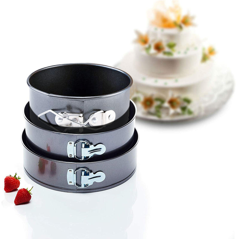 Leakproof Round Cake Pan Carbon Steel Kitchen Bakeware with Removable Bottom Baking Mold