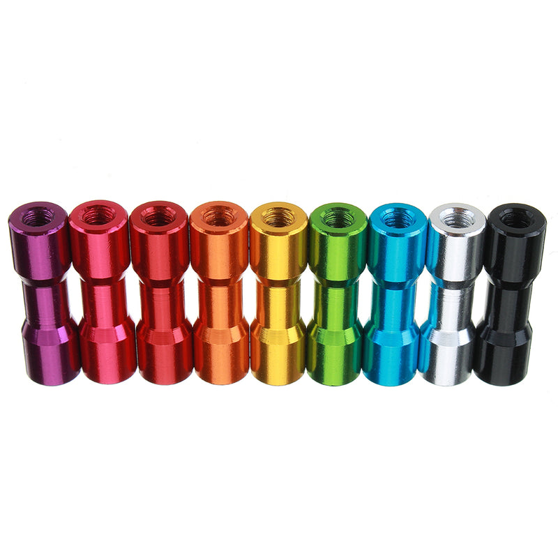Suleve M3AS11 10Pcs M3 20mm Aluminum Alloy Standoff Spacer Round Column MultiColor Smooth Surface
