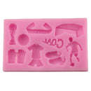 European Cup Football Silicone Fondant Soap 3D Cake Baking Mold Cupcake Jelly Candy Chocolate
