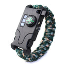 7 in 1 Outdoor EDC Survival Bracelet Infrared Laser LED Flashlight Compass Whistle Reflector Camping Emergency Tools Kit