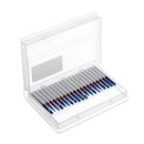 Drillpro 20pcs 3x3mm NACO Blue Coating Burrs Rotary File Tungsten Carbide Router Rasps