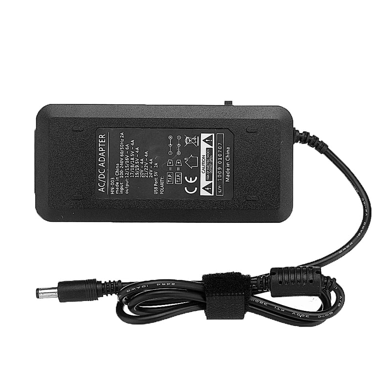 120W Adjustable Power Adapter Universal Charger US Plug with 14pcs Swappable Connectors