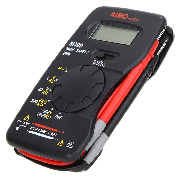 AIMO M300 Mini Digital LCD Multi Meters DMM Meter Ammeter Ohm Meter Volt Meterr Resistance Tester
