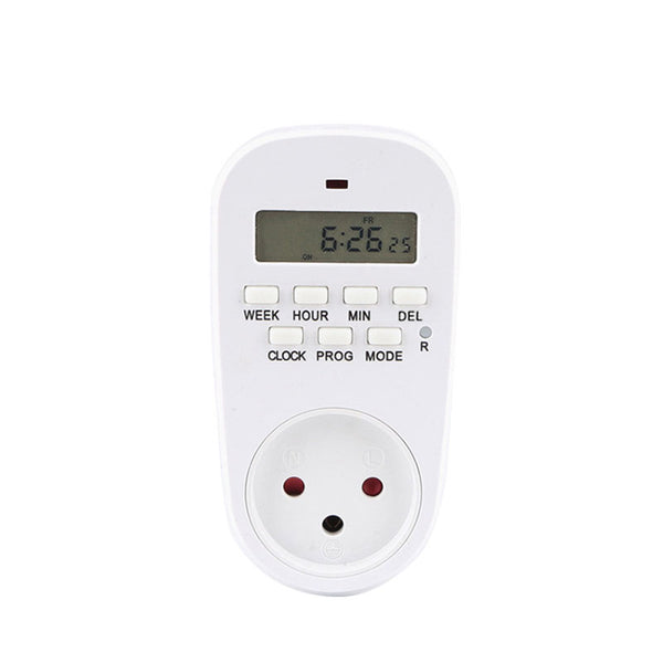 Gerslin GET02A Israel Plug Digital Weekly Programmable Electrical Wall Plug-in Power Outlet Timer Switch Outlet Time Clock