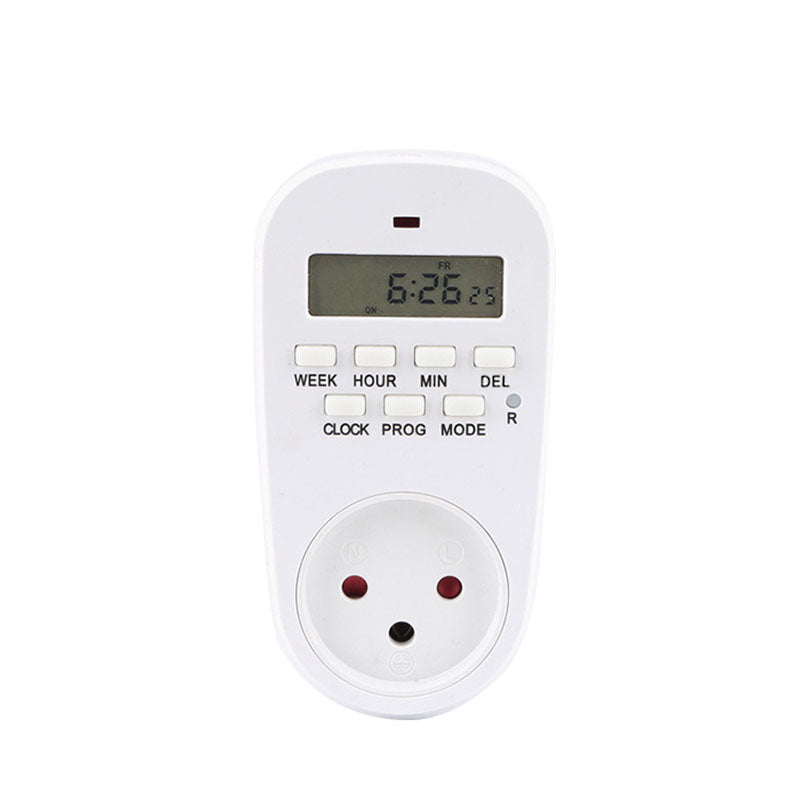 Gerslin GET02A Israel Plug Digital Weekly Programmable Electrical Wall Plug-in Power Outlet Timer Switch Outlet Time Clock