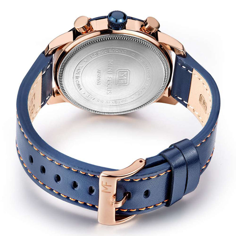 MINI FOCUS MF0010G Business Style Men Wrist Watch Luxury Leather Strap Quartz Watches